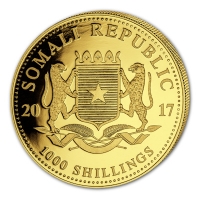 Somalia Gold Elefant 2017 1 Oz Gold Rückseite